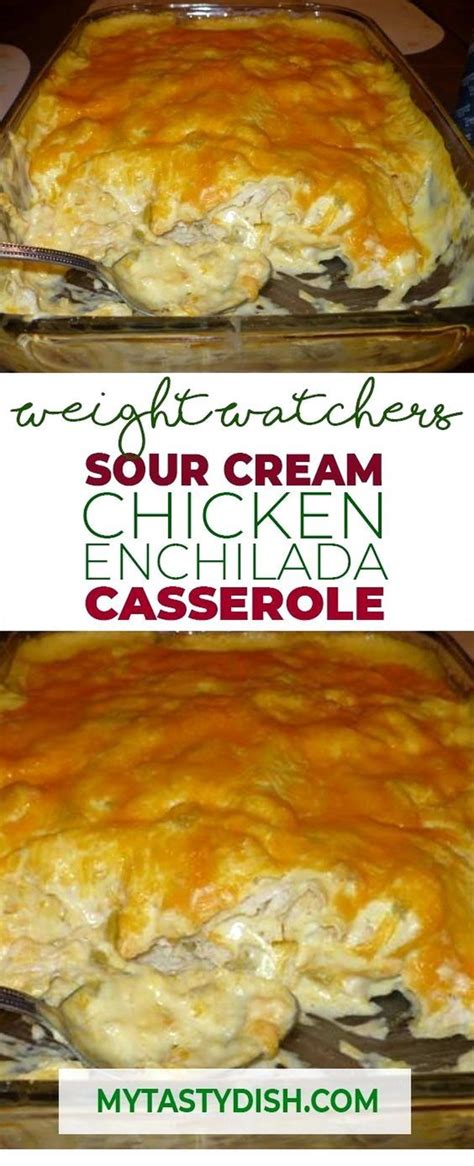 Transfer breast to breadcrumb mixture, pressing the crumbs into both sides. Sour Cream Chicken Enchilada Casserole | Recipe | Sour ...