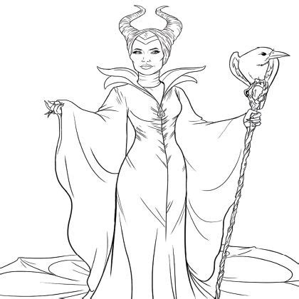 20 dessins de coloriage Malefique Disney à imprimer