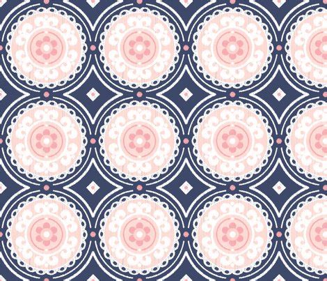 We have an extensive collection of amazing background images carefully chosen by our community. Navy and Pink Medallion wallpaper - sugarfresh - Spoonflower