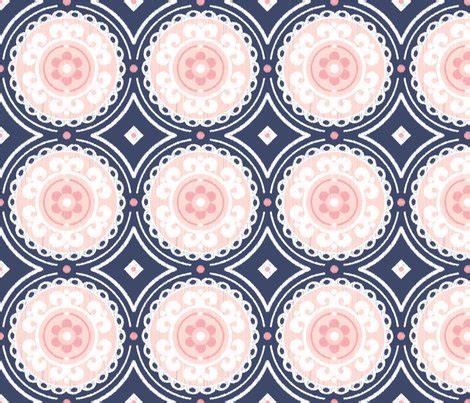 We have an extensive collection of amazing background images carefully chosen by our community. Navy and Pink Medallion wallpaper - sugarfresh - Spoonflower