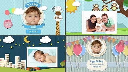 Download free after effects templates , download free premiere pro templates. Baby Photo Album - Birthday 14648981 After Effects ...