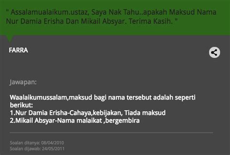 Just preview or download the desired file. Betul Ke Maksud Nama Damia, 'Tempat Keluarnya Darah ...