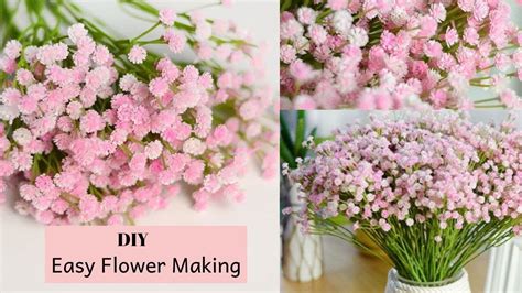 Unicorn, white, pink… a rainbow of flower colors for your most special someone in the philippines. DIY Baby Breath Paper Flower Making / How to Make Tiny ...