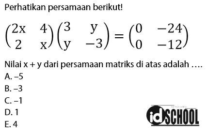 Contoh soal pencerminan terhadap sumbu x & sumbu y. Cara Mencari Nilai x dan y pada Matriks | idschool