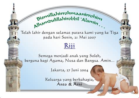 Didalam kartu ucapan berisi ucapan rasa. Kumpulan Contoh Background Undangan Aqiqah Bayi Unik ...