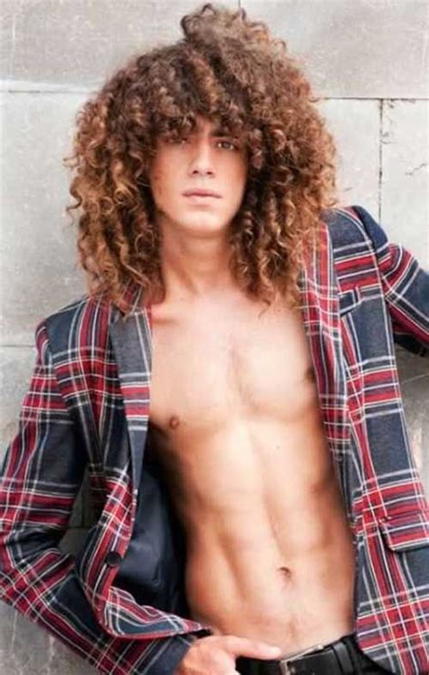 Georgia salpa loose curly hairstyle for long hair. Long Curly Hairstyle Guy | Long curly hair, Long hair ...