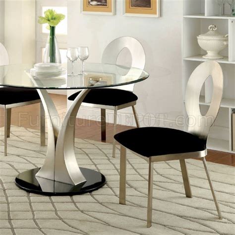 Find the dining room table and chair set that fits both your lifestyle and budget. Valo CM3727 5Pc Dining Set w/Round Table in Metal, Glass ...