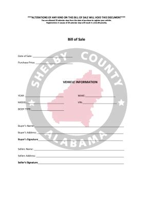 A few tips for buying a car: bill of sale alabama Forms and Templates - Fillable ...