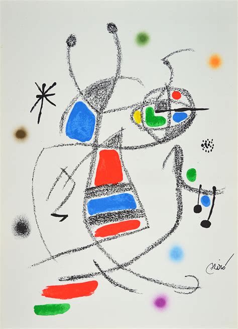 April 1893 in barcelona, katalonien; Joan Miro Lithographie Grafik Maravillas 8 kaufen I ARTEDIO