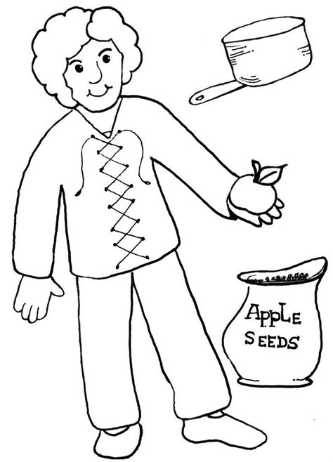 I love johnny appleseed day and all of the fun lessons that revolve around this for kids! Johnny Appleseed Coloring Pages - Coloring Home