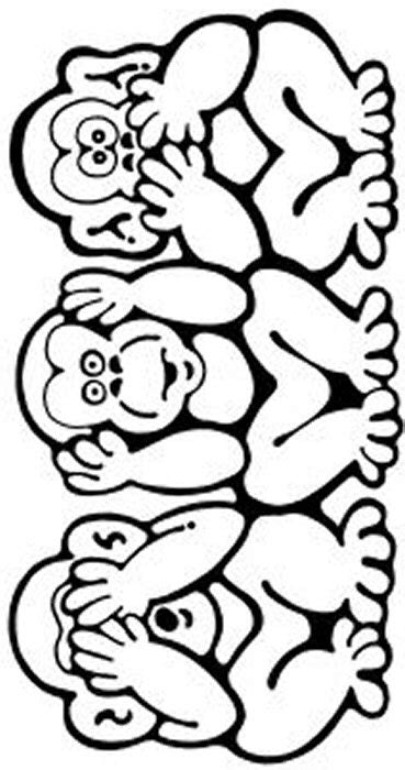 1 538 364 · обсуждают: Three Monkeys Colouring Picture