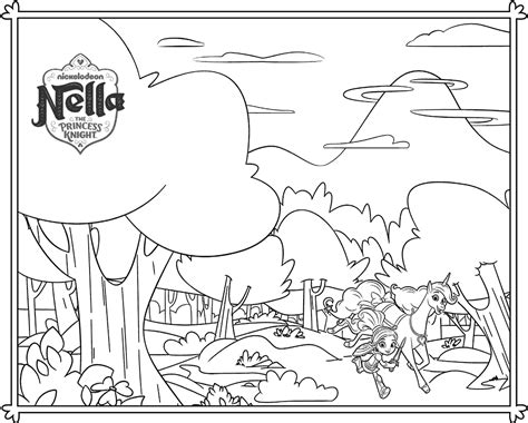 Free printable nella the princess knight coloring pages for kids. Free Printable Nella The Princess Knight Coloring Pages