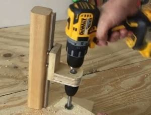 It can be used as a portable drill guide that's actually plumb and an instant drill stand by. Homemade Drill Guide - HomemadeTools.net