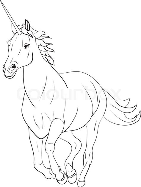 A fabled creature symbolic of virginity and usually represented as a horse with a single straight spiraled horn projecting from its. Einhorn clipart schwarz weiß 2 » Clipart Station