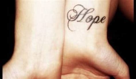 In lethal disease like cancer, hope tattoos act as a motivator for those who are fighting. Hope Tattoo Designs, Meanings, Ideas, and Pictures | TatRing