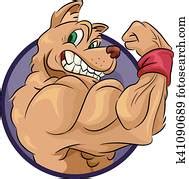 It is, for people who like dogs, a great gallery of. Clip Art of Dog with muscles dog01x018 - Search Clipart ...