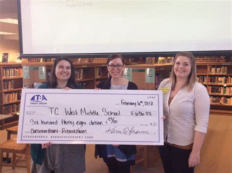 Once completed you can sign your fillable form or send for signing. TBACU Presents Classroom Grant to Traverse City West City Middle School - Michigan Credit Union ...