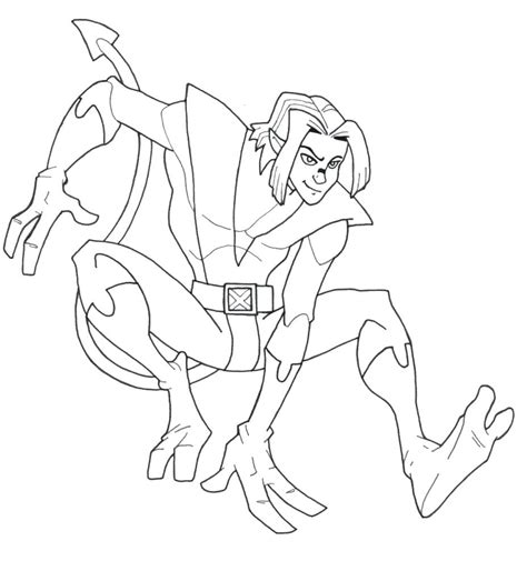 Printable x men coloring page to print and color for free. Nightcrawler Coloring Pages at GetDrawings | Free download