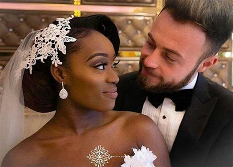 If couples wearing matching outfits out in public is not love, we don't know what love is anymore. "Two souls, one heart = a match made in heaven" Incredibly romantic interracial couple wedding ...