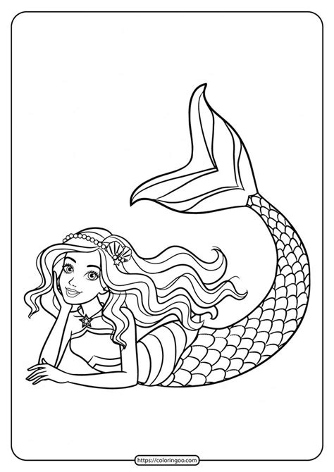 When one player gets five colored squares in a row. Cute Barbie Mermaid Coloring Page For Girls | Mermaid ...