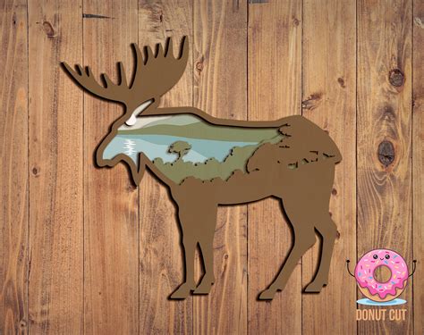 Moose laser cut files SVG Vector cutting plan Cnc files for | Etsy