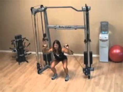 The following cable exercises are designed to improve the strength of view cable exercises designed by experienced physiotherapists for an effective chest and shoulders workout. GDCC200 Cable Crossover Exercises - Squat To Press - YouTube