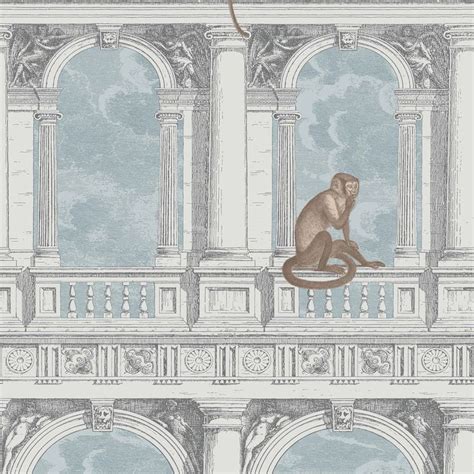 Wonderful cole and son geometric wallpapers, borders and wallpaper panels available to purchase online. Image result for monkey cole sons wallpaper | Cole and son ...