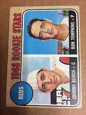 Johnny bench rookie card ebay. Johnny Bench Rookie Card VG, Cincinnati Reds1968 Topps ...