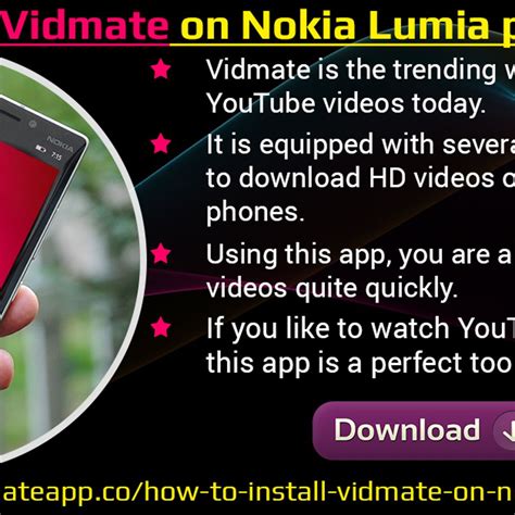 Download nokia 216 youtube apps for the nokia 225. Install Vidmate on Nokia Lumia Phones by Vidmate App from ...