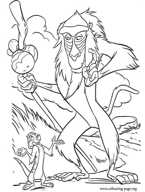 The lion king 1 1/2 : The Lion King - Rafiki and Timon coloring page | Lion ...