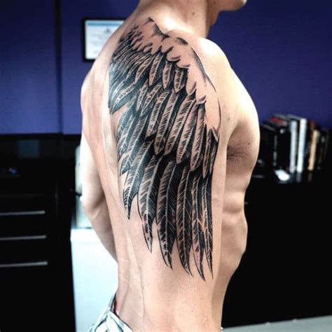 Wing tattoos on the back can be interpreted in many ways. Top 100 Best Wing Tattoos For Men - Designs That Elevate