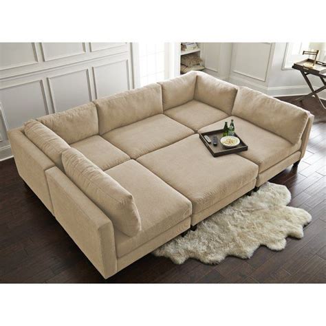 Linear sofas and sectional sofas, to satisfy every space need. Chelsea 120" Wide Symmetrical Modular Sectional | Pit sofa ...