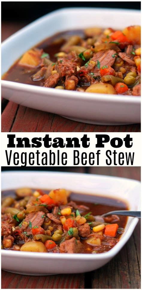 This homemade vegetable beef soup is, of course, a million times better than the canned stuff. Instant Pot Vegetable Beef Stew | Recipe | Beef soup ...
