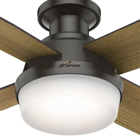 The latest ceiling fans feature brilliant solutions when comes to remote control operation. Hunter Dempsey Low Profile With Light 52 Inch Ceiling Fan ...