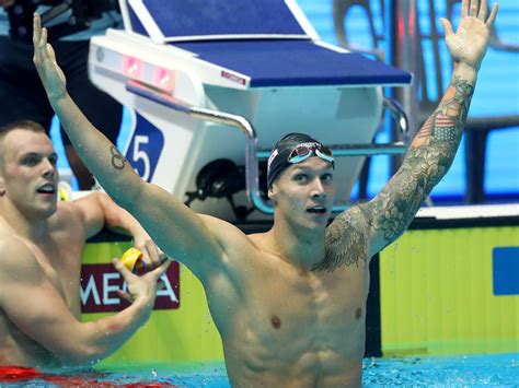 Here is a side by side of caleb dressel setting a world record and beating phelps' previous record. Swimming Caleb Dressel world records: 2020 International Swimming League results, | Daily Telegraph