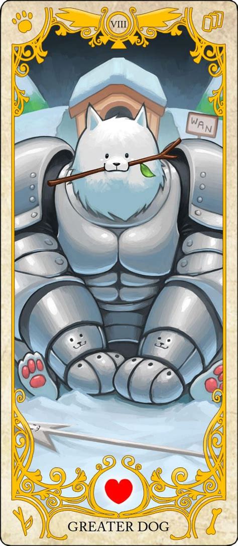 Lesser dog has gone where no dog has gone before. Undertale Tarot Card: Greater Dog (I don't know if Lesser ...