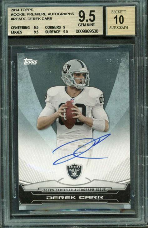 Check spelling or type a new query. Lot Detail - Derek Carr Signed 2014 Topps Rookie Premier ...