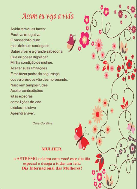 E o amor por ser mulher! Mensagem da ASTREMG para o Dia das Mulheres. - ASTREMG