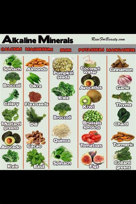 This is an important foundation of the alkaline diet, and the ideas behind it. Alkaline by Mineral | Alkaline foods, Alkaline diet, Health food