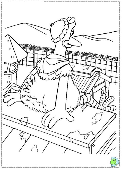 Chicken run coloring pages are featuring ginger, rocky, malicia tweedy, mr. Chicken Run Coloring page- DinoKids.org