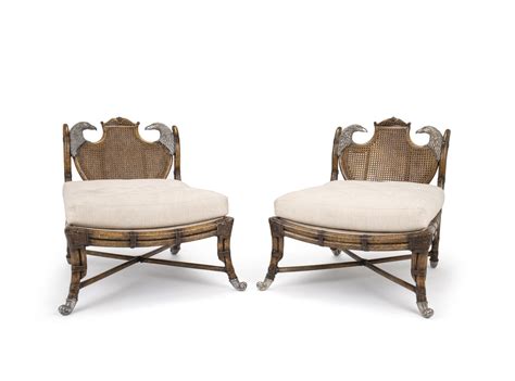 Porter chair maitland smith french chairs settees daybeds fabric wallpaper unique furniture wingback chair home goods. Lot - A pair of Maitland Smith caned chairs