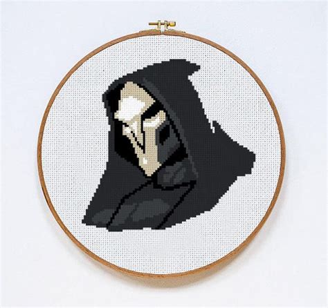 I'm also a crafty person and since starting to make my own cross stitch patterns earlier this year, i decided hey, who's stopping me from making all the heroes in overwatch as cross stitch. Overwatch Reaper Bust Spray Cross Stitch Pattern PDF ...