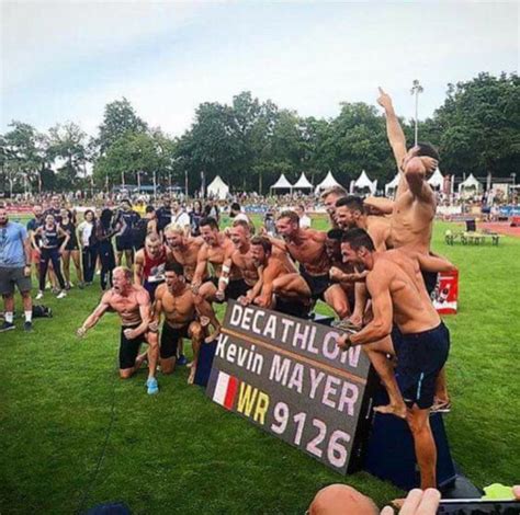 Fans in talence were given a treat by local boy kevin mayer , who set a new world record in the decathlon. Kevin Mayer destroyed the decathlon world record - Miami ...