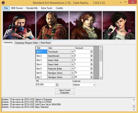 This free save editor can make a troublesome game easier to win by helping you change some quantities (like amount of gold, items etc.). OFW: RELEASE Resident Evil Revelations 2 Save Editor - NextGenUpdate