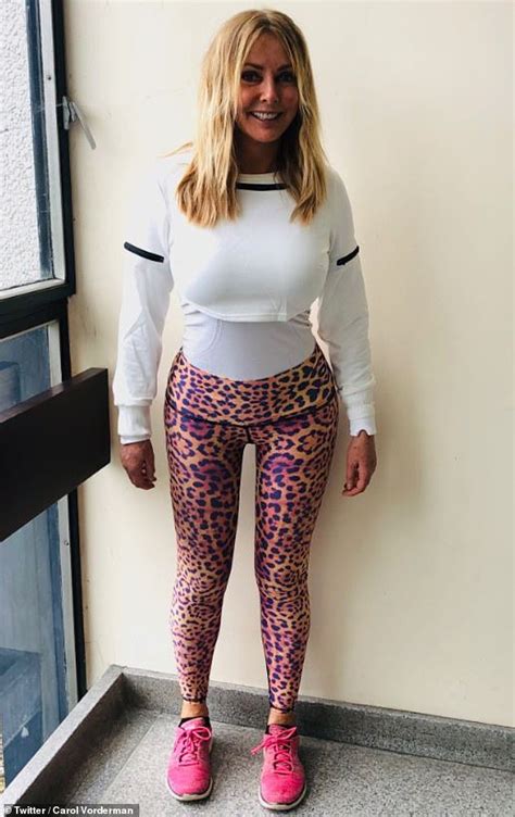 I can't wait for my leopard print leggings to come :d going to try and get a cool black top to wear with. Carol Vorderman, 58, looks effortlessly chic in an ...