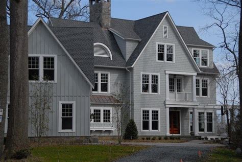 It is constructed with clay painted siding with pewter gray painted trim and a fox hollow gray shingle roof. pewter gray shingles exterior traditional with project ...