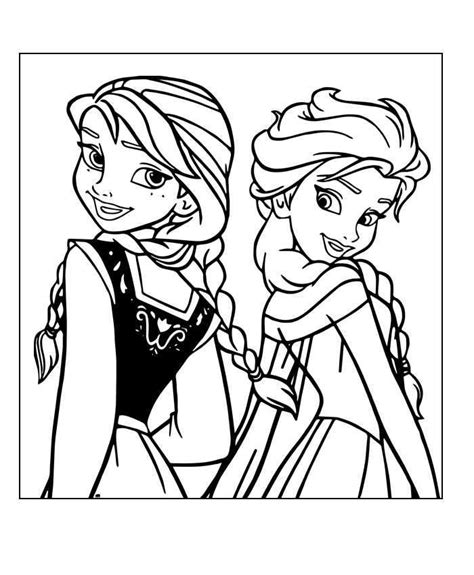 Free printable hard coloring pages for adults. Kleurplaat Elsa En Anne