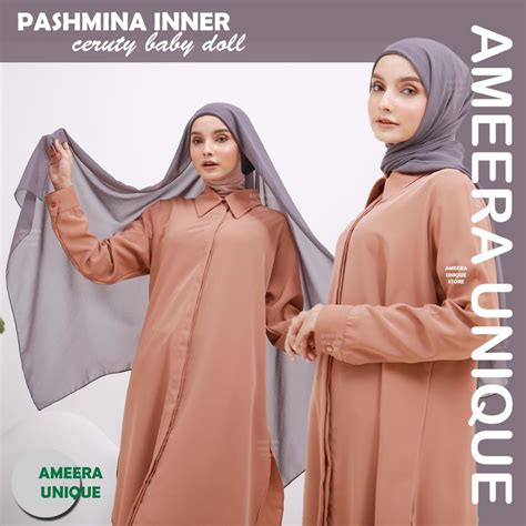 Check spelling or type a new query. 40 Warna Pashmina + Inner 2in1 Ceruty Baby Doll 75x175 ...