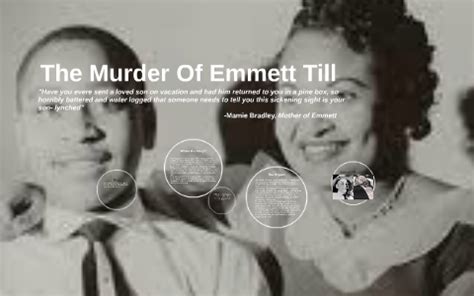 He said he planned to put some of the money toward creating a permanent memorial site for emmett. The Murder Of Emmett Till by Alex Smith on Prezi