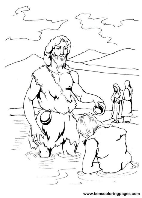 John baptizing jesus coloring page a sketch of john baptizing jesus, based on the painting by harry anderson. Baptism Coloring Pages - Coloring Home
